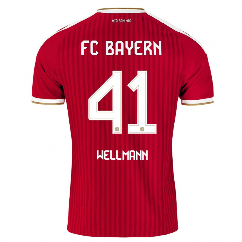 Danxen Mujer Camiseta Anna Wellmann #41 Rojo Blanco Azul 1ª Equipación 2026/27 La Camisa