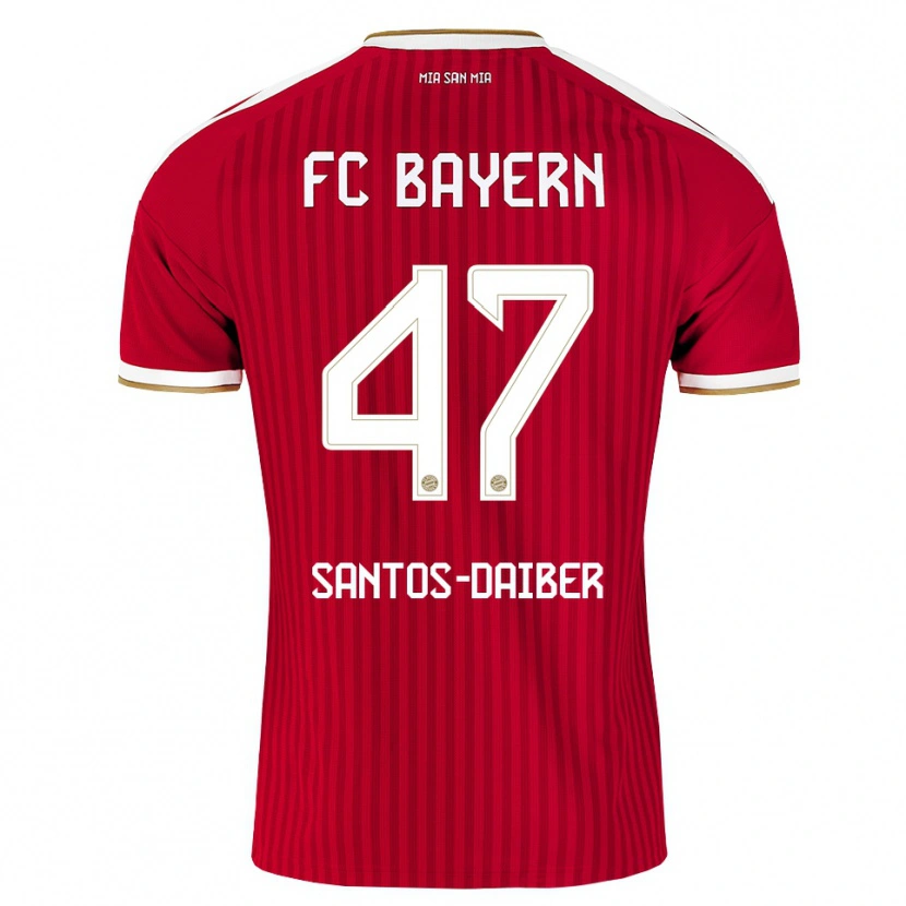 Danxen Mujer Camiseta David Santos Daiber #47 Rojo Blanco Azul 1ª Equipación 2026/27 La Camisa