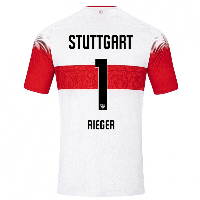 Danxen Mujer Camiseta Nico Rieger #1 Blanco Rojo Amarillo 1ª Equipación 2026/27 La Camisa