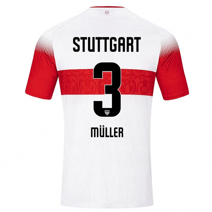 Danxen Mujer Camiseta Lenelotte Müller #3 Blanco Rojo Amarillo 1ª Equipación 2026/27 La Camisa