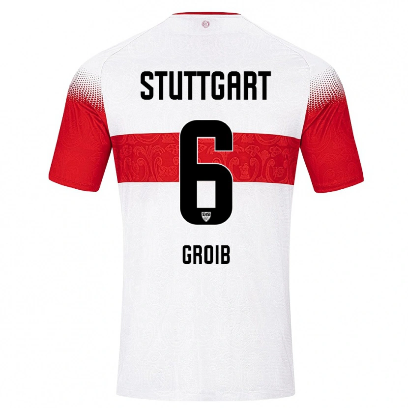 Danxen Mujer Camiseta Alexander Groiß #6 Blanco Rojo Amarillo 1ª Equipación 2026/27 La Camisa
