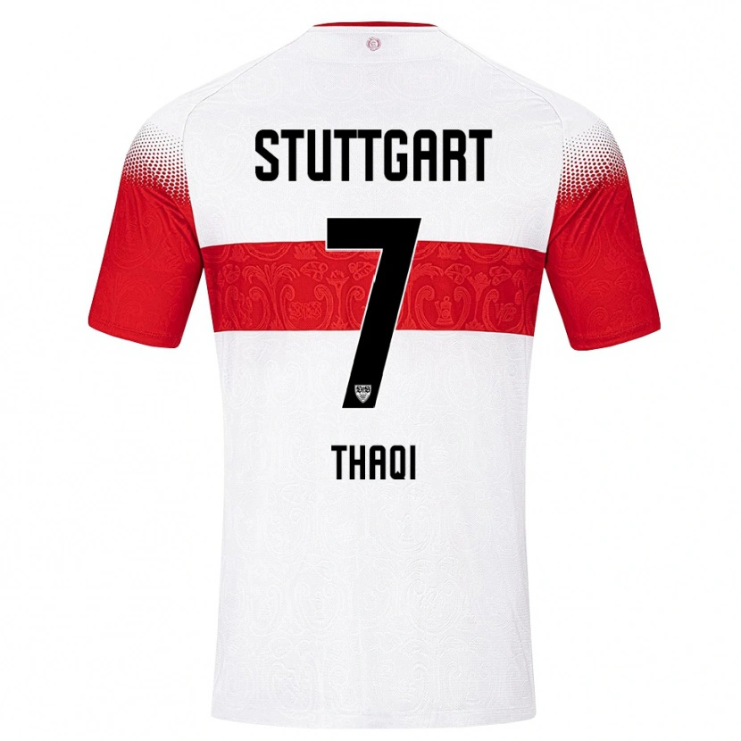 Danxen Mujer Camiseta Arlind Thaqi #7 Blanco Rojo Amarillo 1ª Equipación 2026/27 La Camisa
