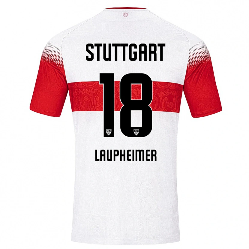 Danxen Mujer Camiseta Lukas Laupheimer #18 Blanco Rojo Amarillo 1ª Equipación 2026/27 La Camisa