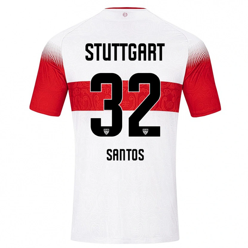 Danxen Mujer Camiseta Tom Santos #32 Blanco Rojo Amarillo 1ª Equipación 2026/27 La Camisa