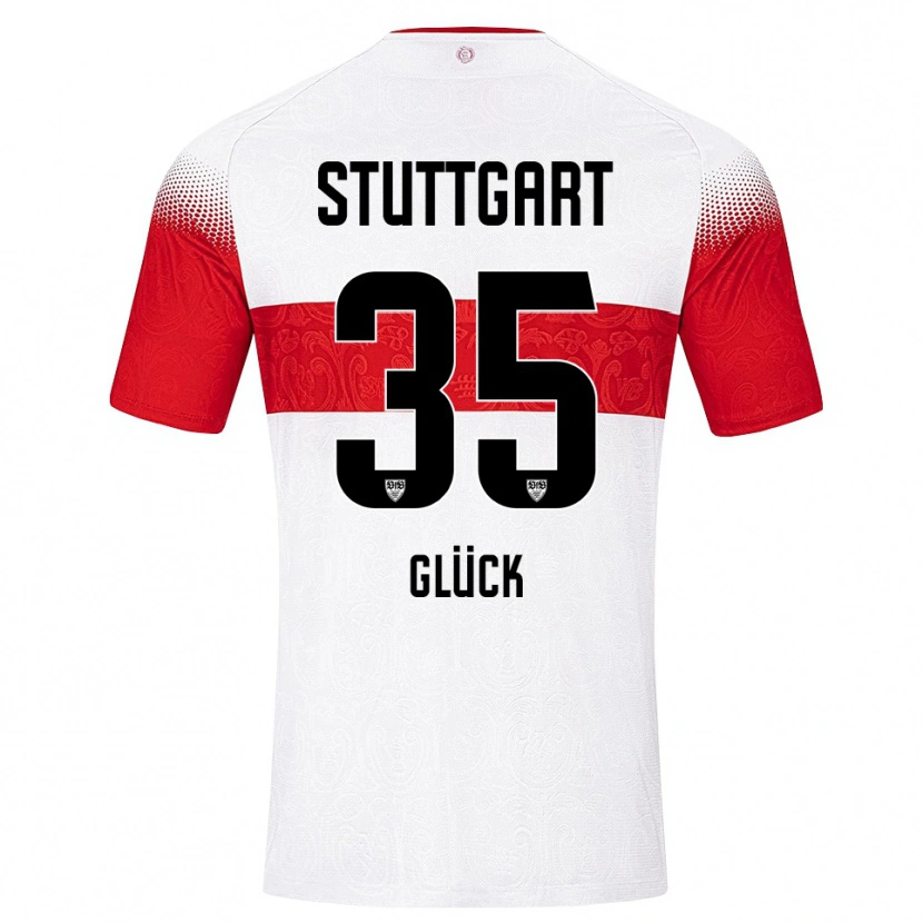 Danxen Mujer Camiseta Michael Glück #35 Blanco Rojo Amarillo 1ª Equipación 2026/27 La Camisa