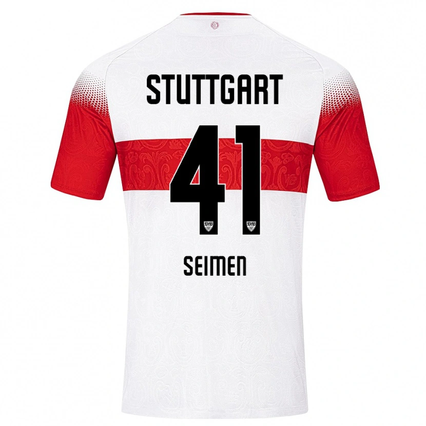 Danxen Mujer Camiseta Dennis Seimen #41 Blanco Rojo Amarillo 1ª Equipación 2026/27 La Camisa