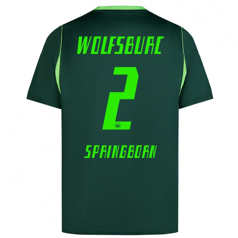 Danxen Mujer Camiseta Noah Springborn #2 Verde Oscuro Blanco 1ª Equipación 2026/27 La Camisa