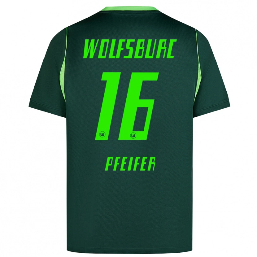 Danxen Mujer Camiseta Leo Pfeifer #16 Verde Oscuro Blanco 1ª Equipación 2026/27 La Camisa