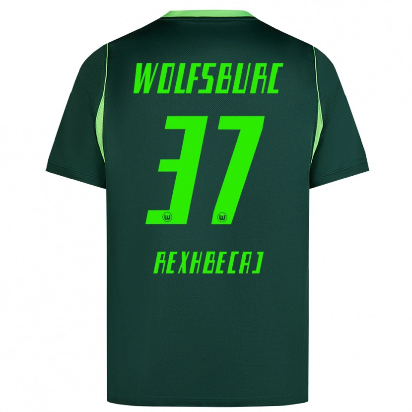 Danxen Mujer Camiseta Elvis Rexhbecaj #37 Verde Oscuro Blanco 1ª Equipación 2026/27 La Camisa
