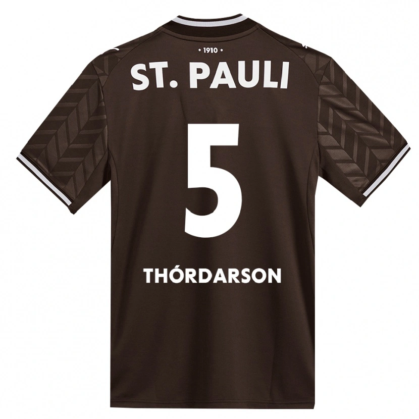Danxen Mujer Camiseta Gísli Thórdarson #5 Café Blanco 1ª Equipación 2026/27 La Camisa