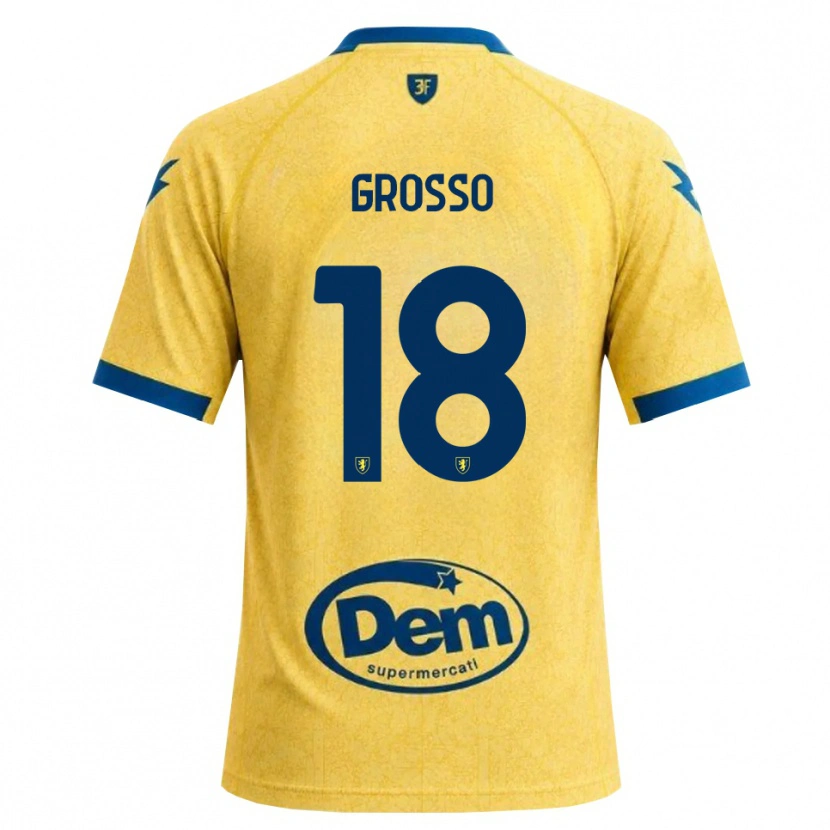 Danxen Mujer Camiseta Filippo Grosso #18 Caqui Negro Azul 1ª Equipación 2026/27 La Camisa