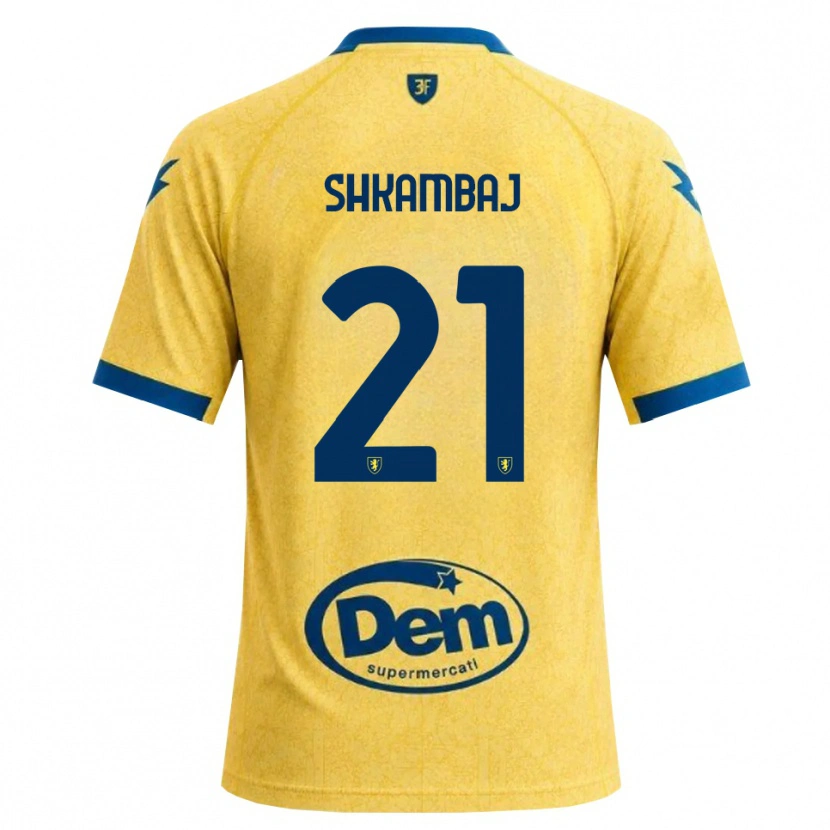 Danxen Mujer Camiseta Ardit Shkambaj #21 Caqui Negro Azul 1ª Equipación 2026/27 La Camisa