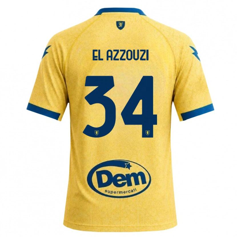 Danxen Mujer Camiseta Anouar El Azzouzi #34 Caqui Negro Azul 1ª Equipación 2026/27 La Camisa