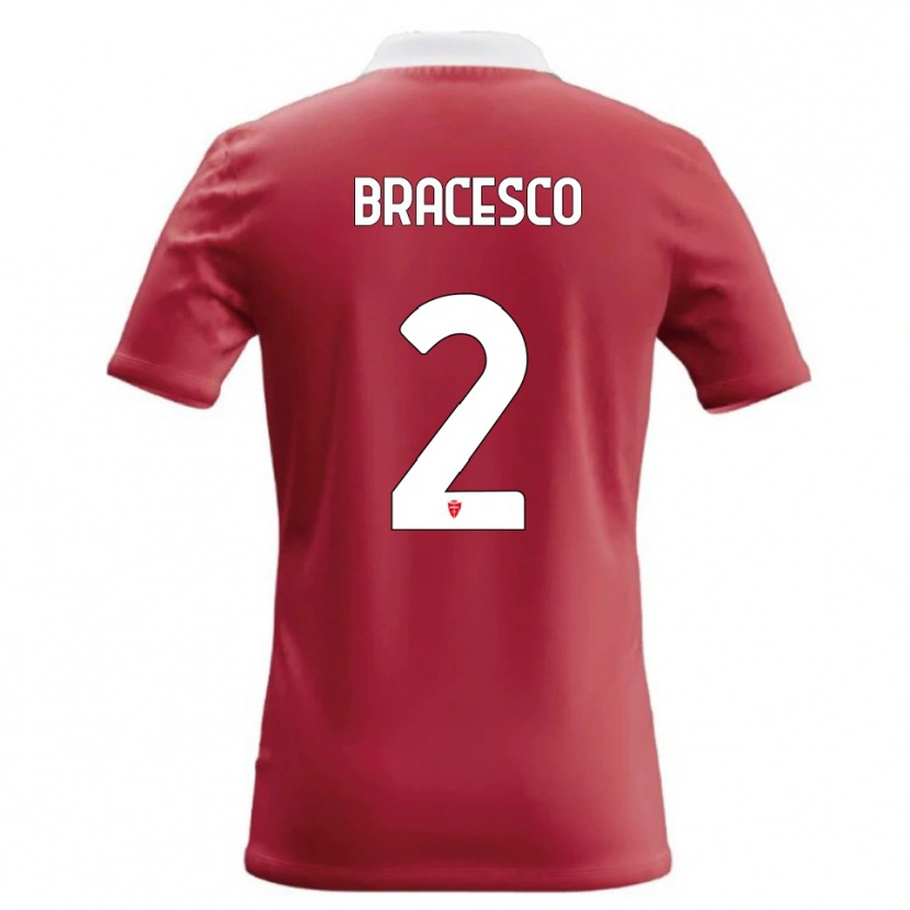 Danxen Mujer Camiseta Riccardo Bracesco #2 Rojo Blanco 1ª Equipación 2026/27 La Camisa