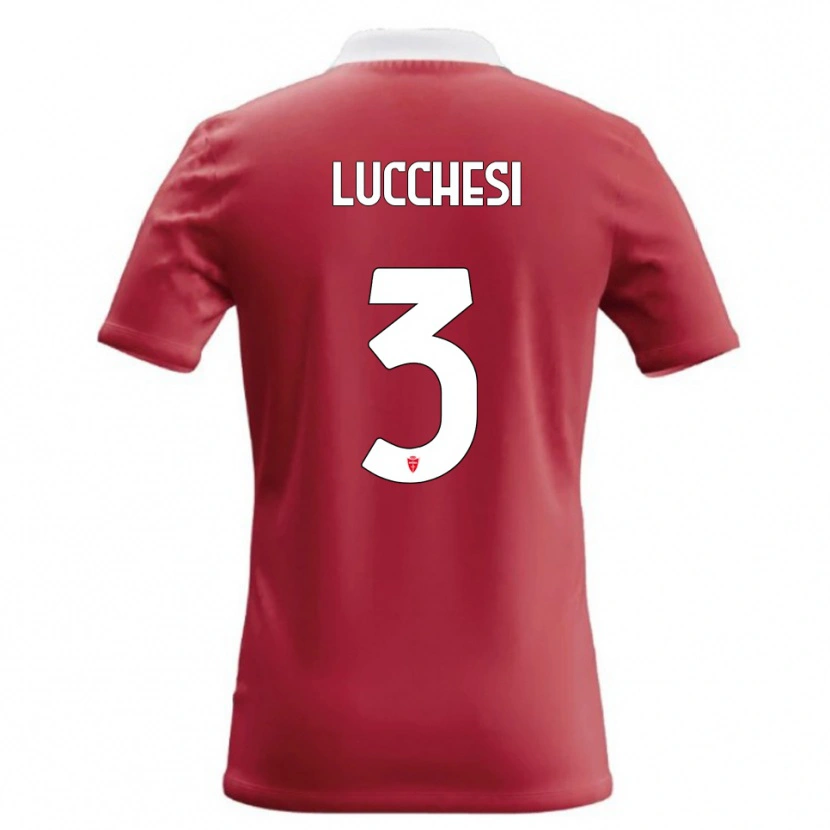 Danxen Mujer Camiseta Lorenzo Lucchesi #3 Rojo Blanco 1ª Equipación 2026/27 La Camisa