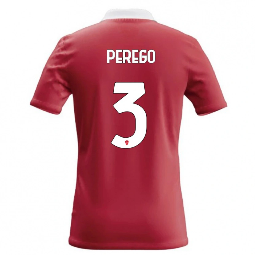 Danxen Mujer Camiseta Gregorio Perego #3 Rojo Blanco 1ª Equipación 2026/27 La Camisa