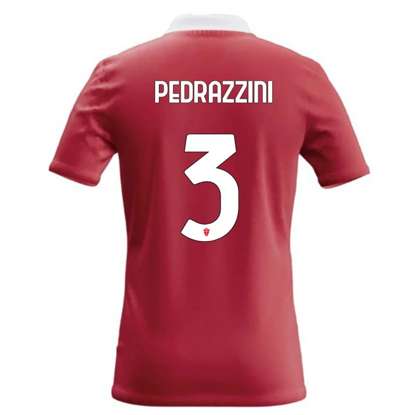 Danxen Mujer Camiseta Carlo Pedrazzini #3 Rojo Blanco 1ª Equipación 2026/27 La Camisa