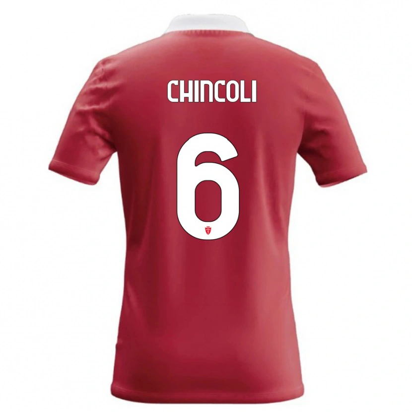 Danxen Mujer Camiseta Lorenzo Chincoli #6 Rojo Blanco 1ª Equipación 2026/27 La Camisa