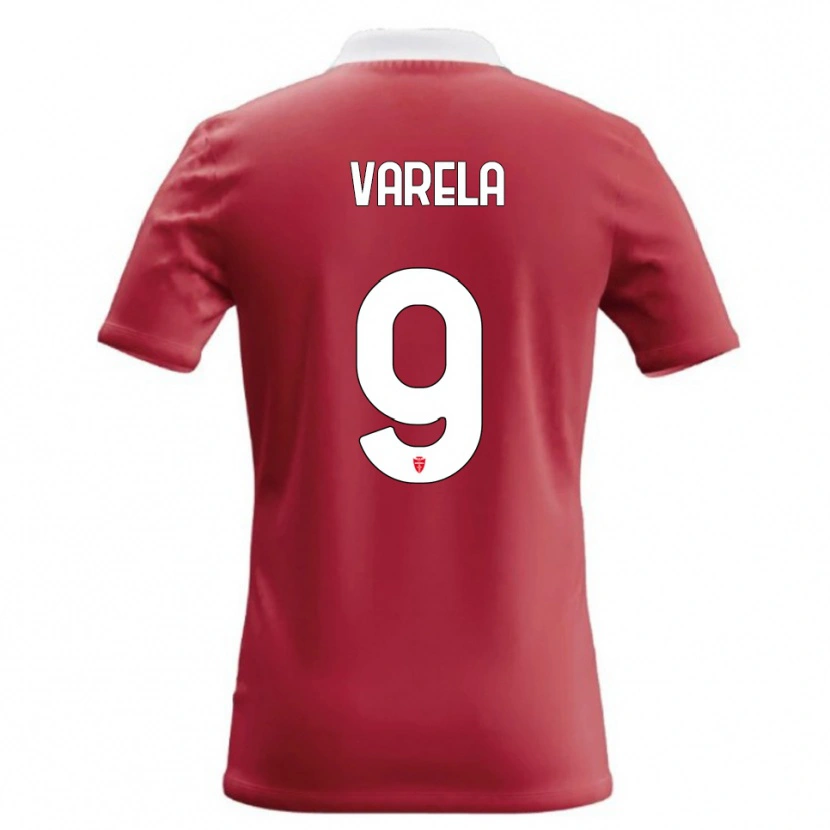 Danxen Mujer Camiseta Gustavo Varela #9 Rojo Blanco 1ª Equipación 2026/27 La Camisa