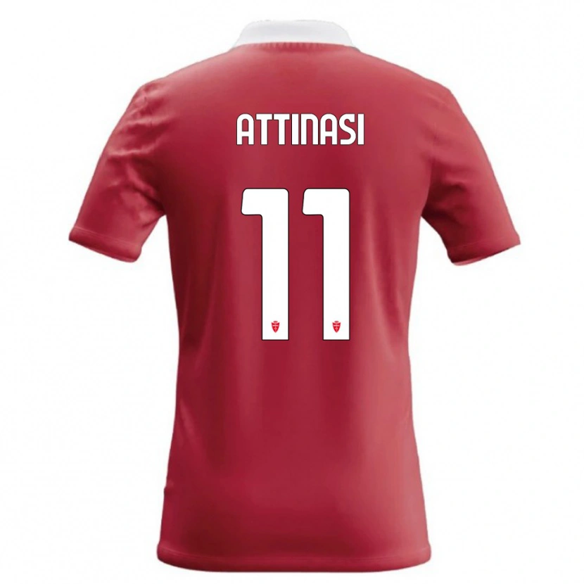 Danxen Mujer Camiseta Mattia Attinasi #11 Rojo Blanco 1ª Equipación 2026/27 La Camisa