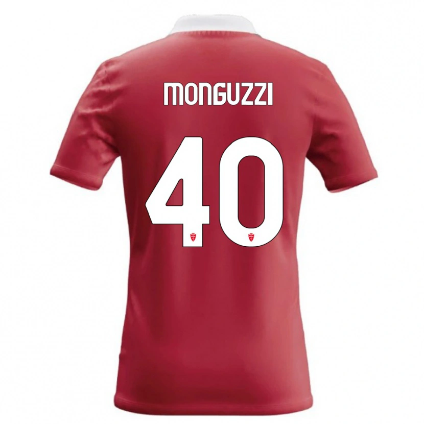 Danxen Mujer Camiseta Filippo Monguzzi #40 Rojo Blanco 1ª Equipación 2026/27 La Camisa