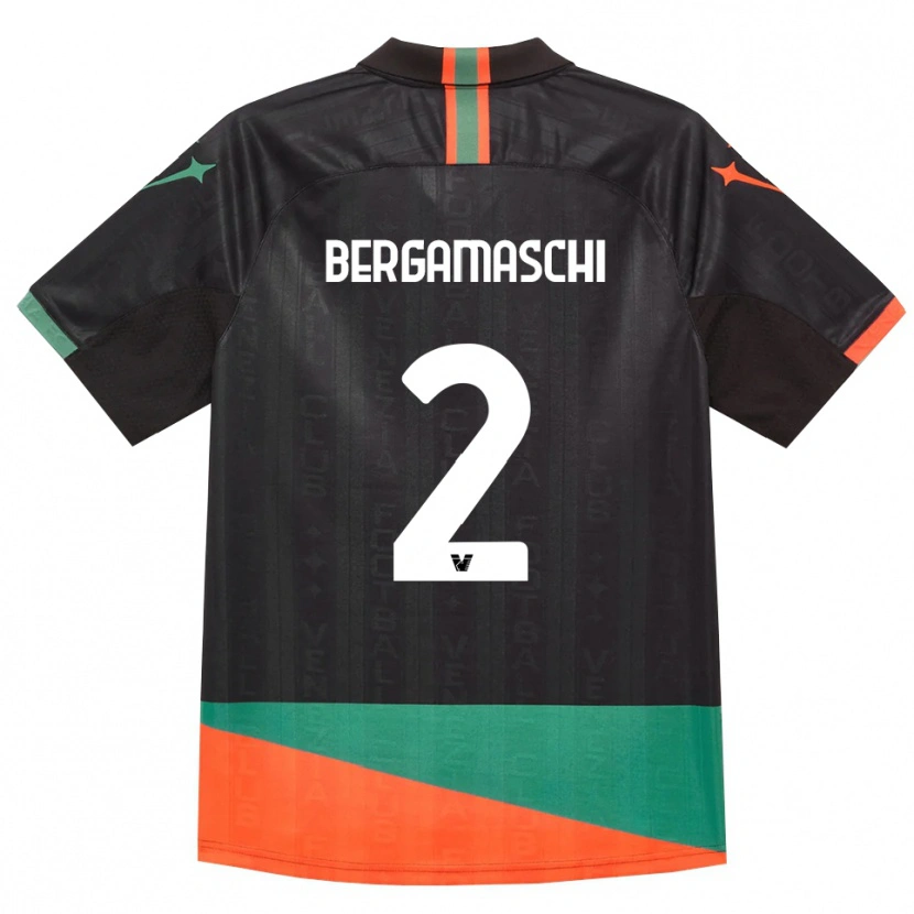 Danxen Mujer Camiseta Thomas Bergamaschi #2 Negro Naranja Verde 1ª Equipación 2026/27 La Camisa