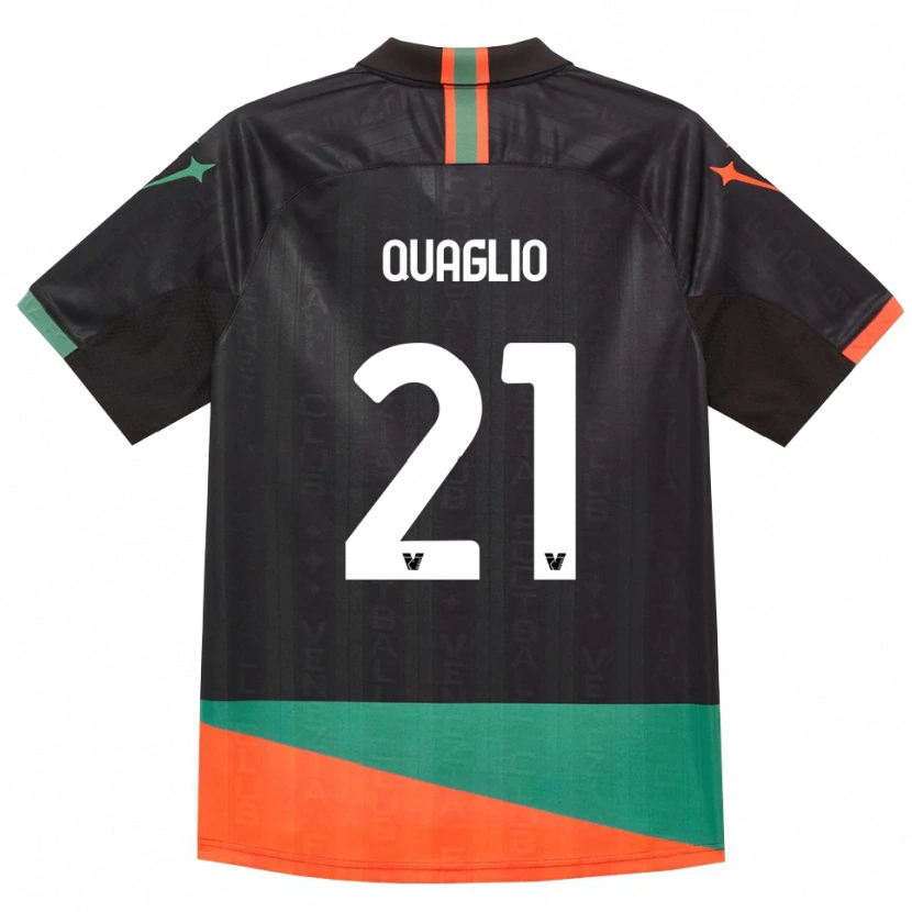 Danxen Mujer Camiseta Anna Quaglio #21 Negro Naranja Verde 1ª Equipación 2026/27 La Camisa