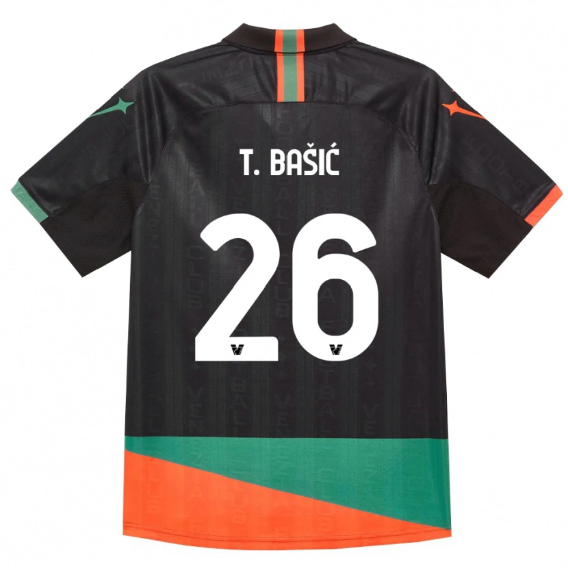 Danxen Mujer Camiseta Toma Bašić #26 Negro Naranja Verde 1ª Equipación 2026/27 La Camisa