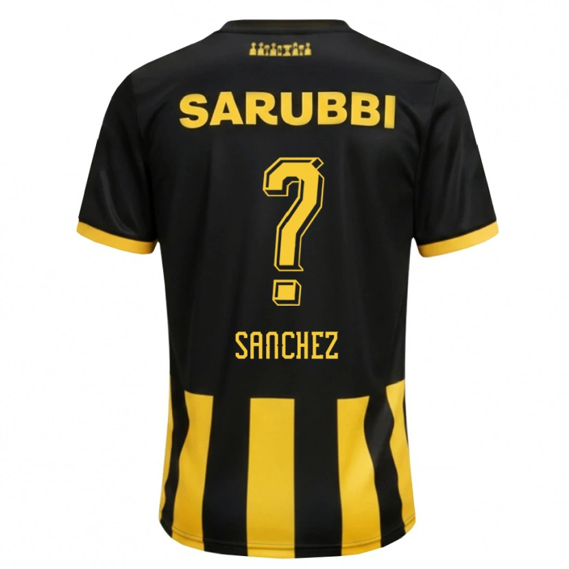 Danxen Mujer Camiseta Juan Sanchez #0 Negro Amarillo 1ª Equipación 2026/27 La Camisa