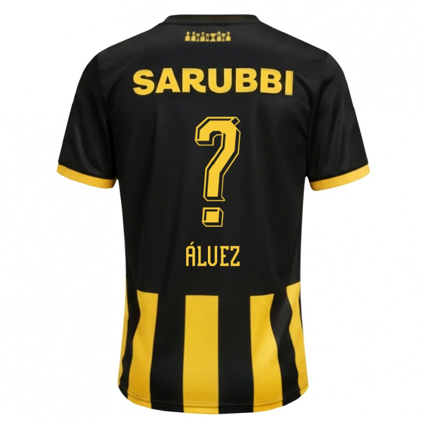 Danxen Mujer Camiseta Santiago Álvez #0 Negro Amarillo 1ª Equipación 2026/27 La Camisa