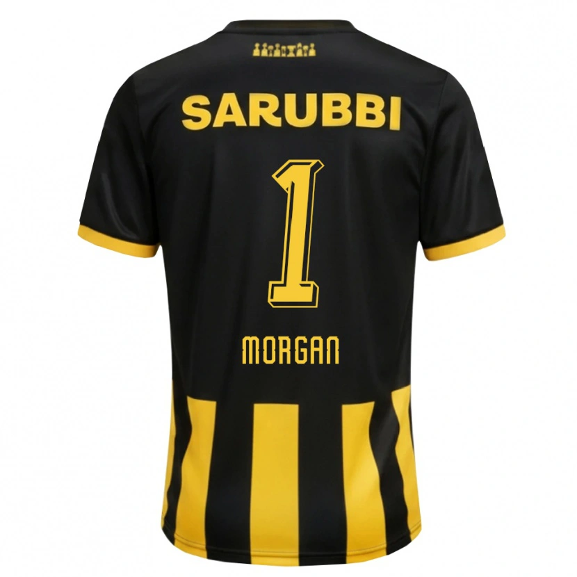 Danxen Mujer Camiseta Kevin Morgan #1 Negro Amarillo 1ª Equipación 2026/27 La Camisa