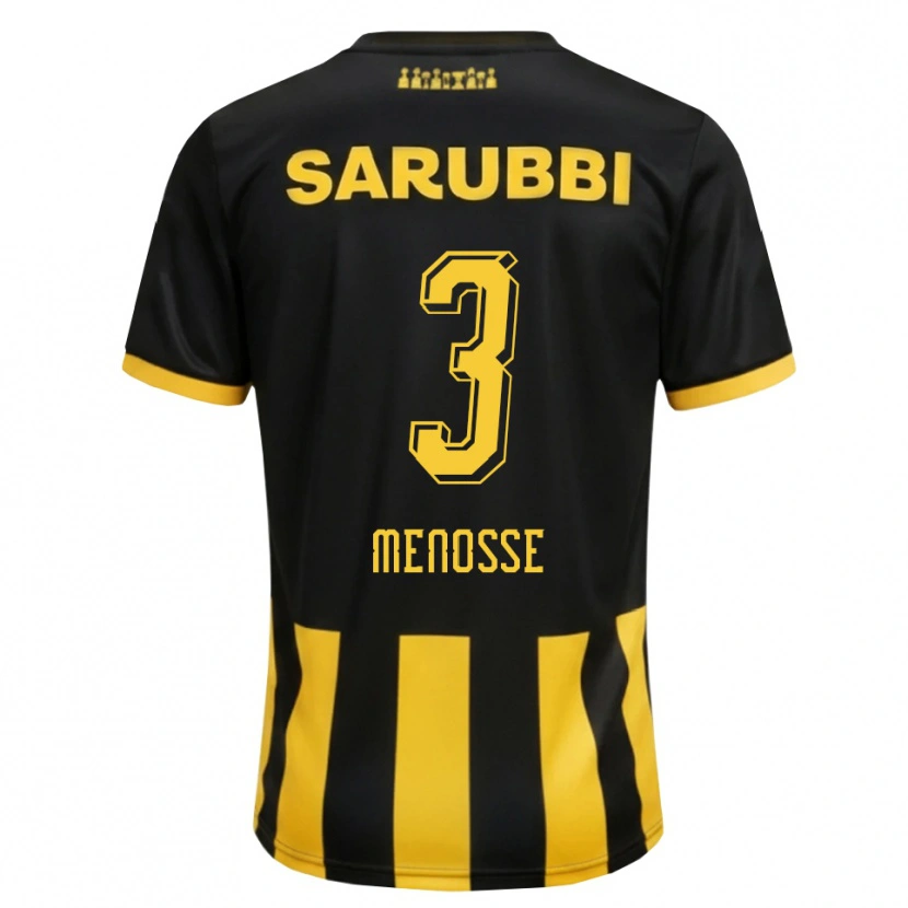 Danxen Mujer Camiseta Hernán Menosse #3 Negro Amarillo 1ª Equipación 2026/27 La Camisa