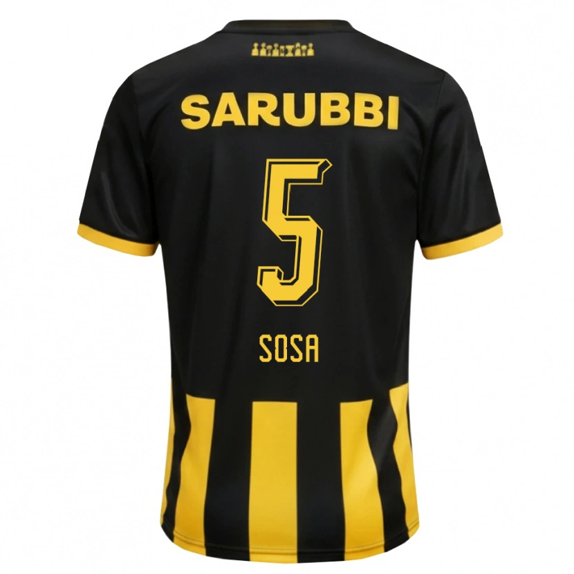 Danxen Mujer Camiseta Ignacio Sosa #5 Negro Amarillo 1ª Equipación 2026/27 La Camisa