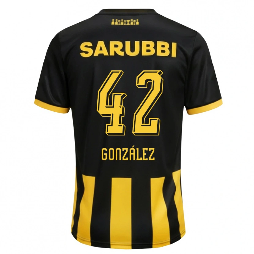 Danxen Mujer Camiseta Luciano González #42 Negro Amarillo 1ª Equipación 2026/27 La Camisa