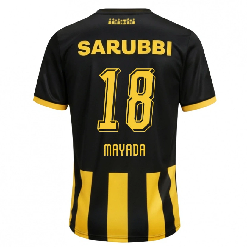 Danxen Mujer Camiseta Camilo Mayada #18 Negro Amarillo 1ª Equipación 2026/27 La Camisa