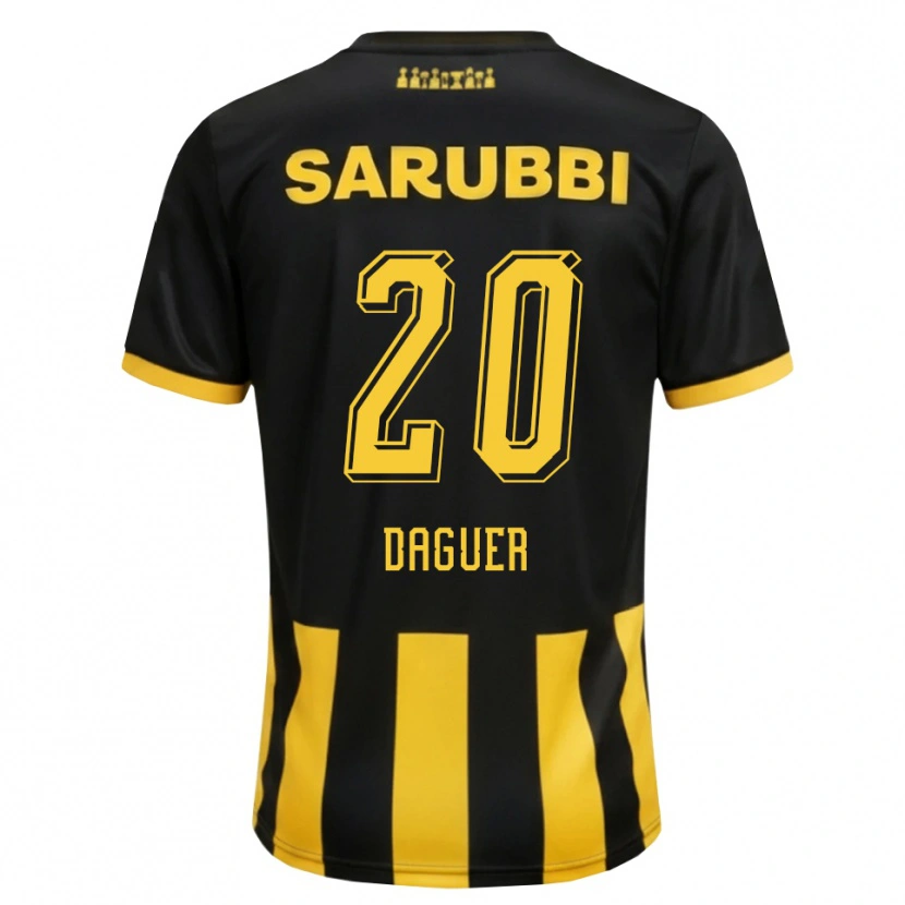 Danxen Mujer Camiseta Julio Daguer #20 Negro Amarillo 1ª Equipación 2026/27 La Camisa
