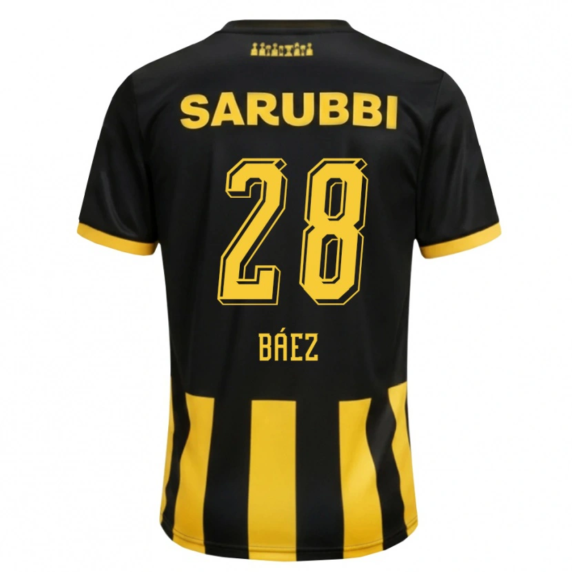 Danxen Mujer Camiseta Jaime Báez #28 Negro Amarillo 1ª Equipación 2026/27 La Camisa