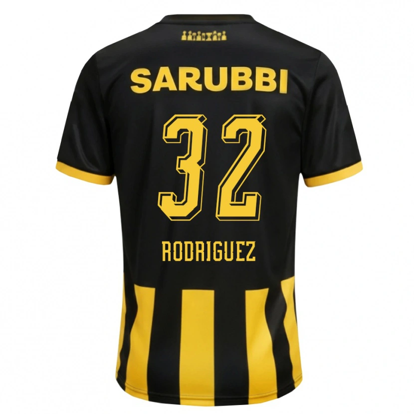 Danxen Mujer Camiseta Randall Rodríguez #32 Negro Amarillo 1ª Equipación 2026/27 La Camisa