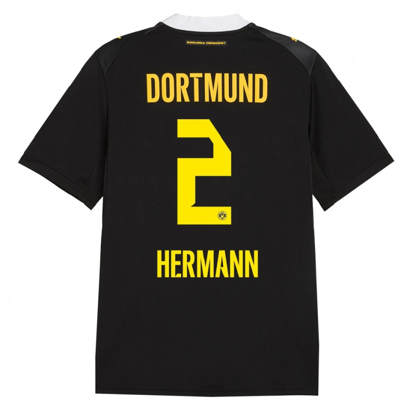 Danxen Mujer Camiseta Ben Hermann #2 Negro Rojo Amarillo 2ª Equipación 2026/27 La Camisa