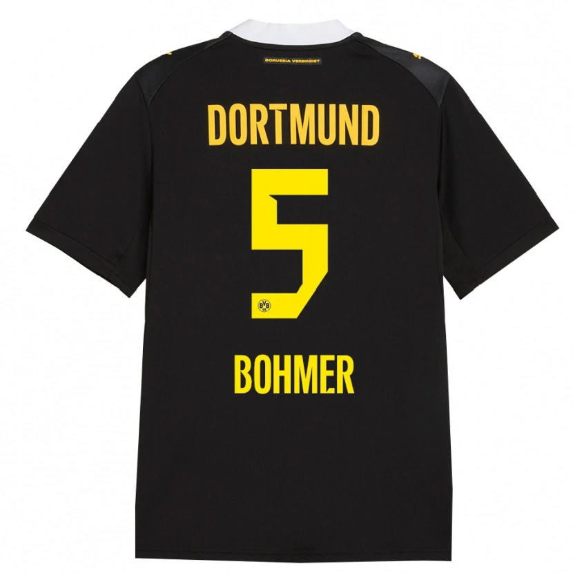 Danxen Mujer Camiseta Tim Bohmer #5 Negro Rojo Amarillo 2ª Equipación 2026/27 La Camisa