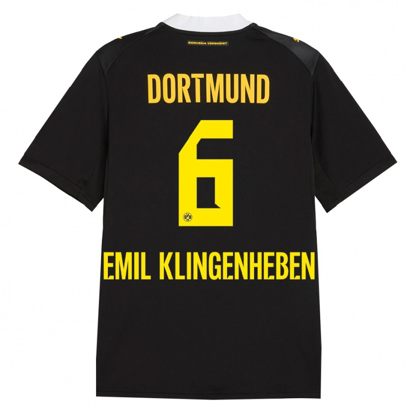 Danxen Mujer Camiseta Maximilian Emil Klingenheben #6 Negro Rojo Amarillo 2ª Equipación 2026/27 La Camisa