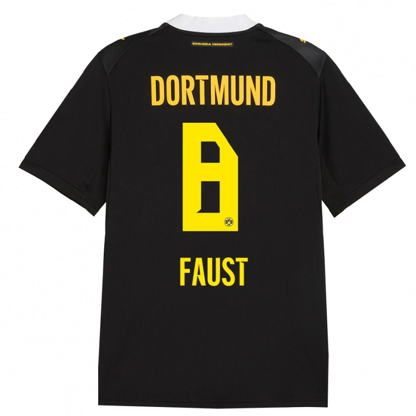 Danxen Mujer Camiseta Tom Faust #8 Negro Rojo Amarillo 2ª Equipación 2026/27 La Camisa