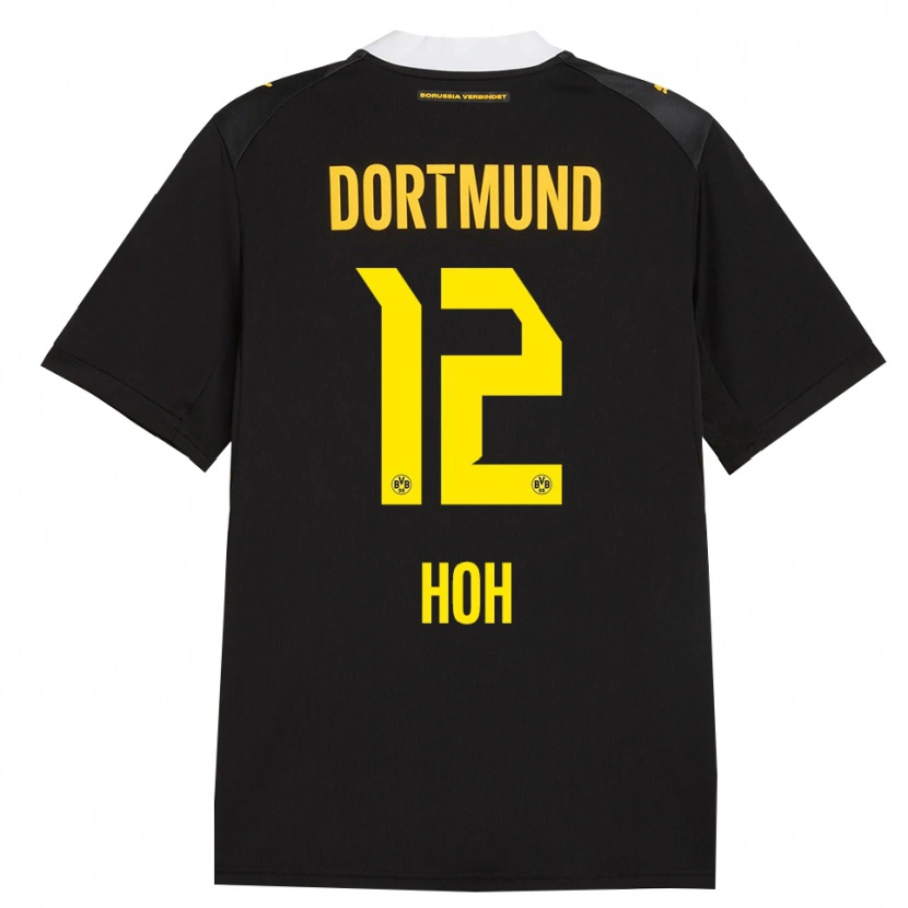 Danxen Mujer Camiseta Hendrik Hoh #12 Negro Rojo Amarillo 2ª Equipación 2026/27 La Camisa