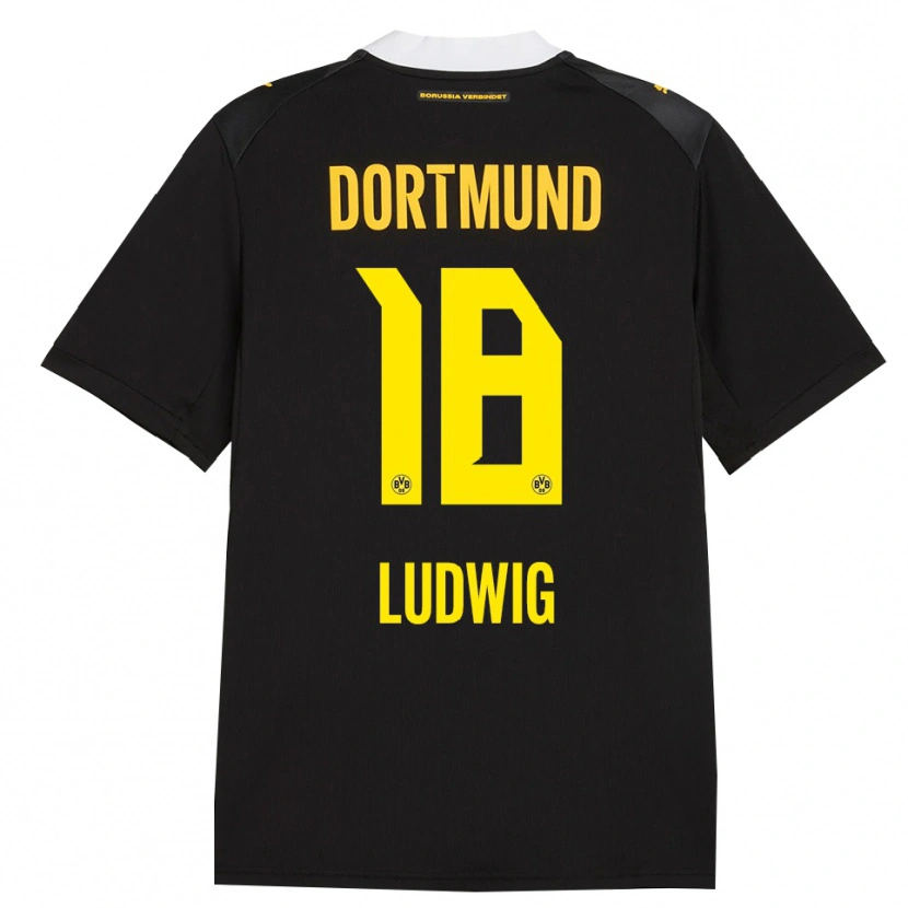 Danxen Mujer Camiseta Michel Ludwig #18 Negro Rojo Amarillo 2ª Equipación 2026/27 La Camisa
