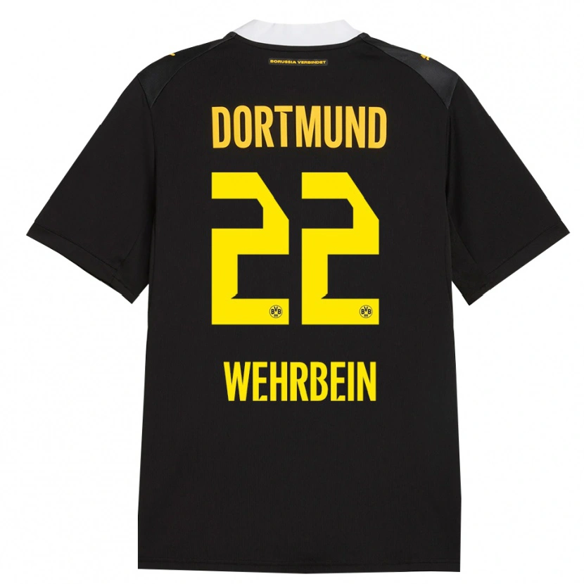 Danxen Mujer Camiseta Jan-Mattis Wehrbein #22 Negro Rojo Amarillo 2ª Equipación 2026/27 La Camisa