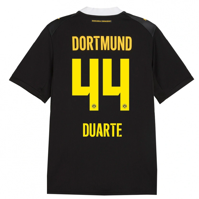 Danxen Mujer Camiseta Enzo Dos Santos #44 Negro Rojo Amarillo 2ª Equipación 2026/27 La Camisa
