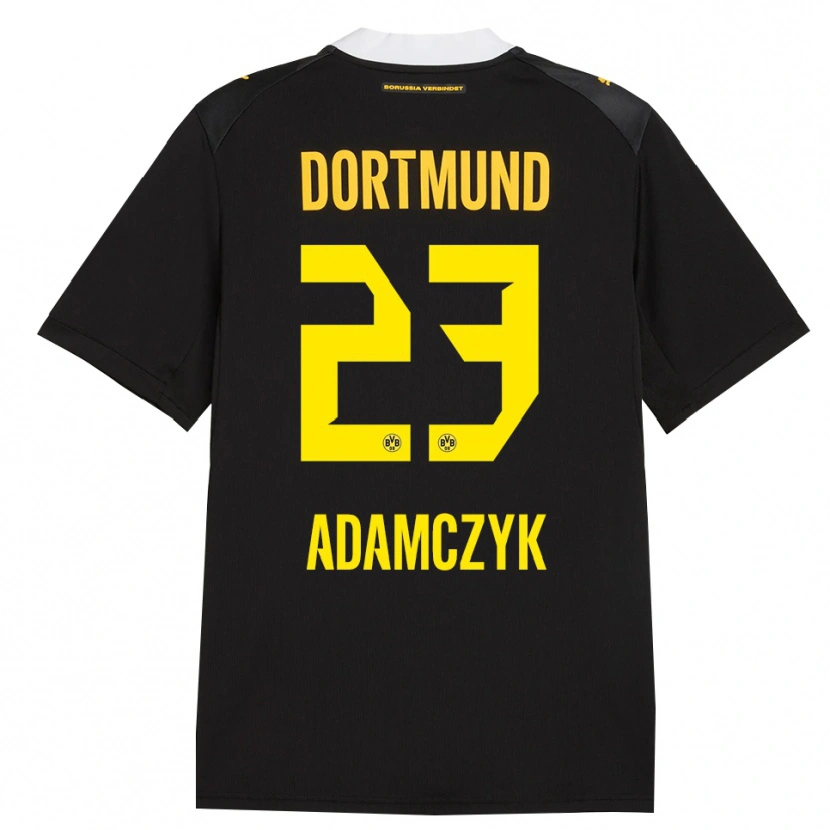 Danxen Mujer Camiseta Nico Adamczyk #23 Negro Rojo Amarillo 2ª Equipación 2026/27 La Camisa