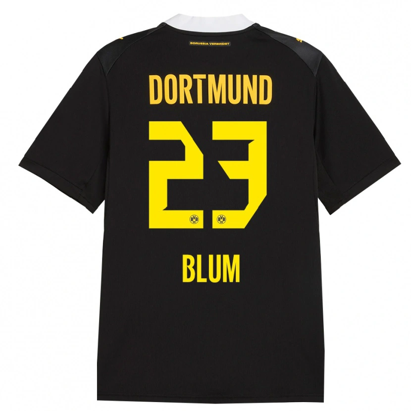 Danxen Mujer Camiseta Caroline Blum #23 Negro Rojo Amarillo 2ª Equipación 2026/27 La Camisa