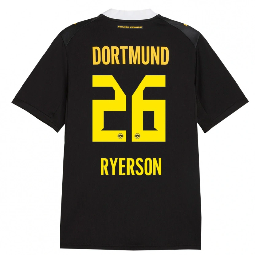 Danxen Mujer Camiseta Julian Ryerson #26 Negro Rojo Amarillo 2ª Equipación 2026/27 La Camisa