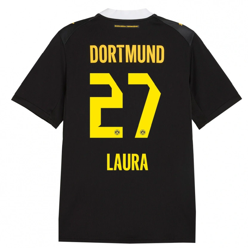 Danxen Mujer Camiseta Van Der Heijden Laura #27 Negro Rojo Amarillo 2ª Equipación 2026/27 La Camisa